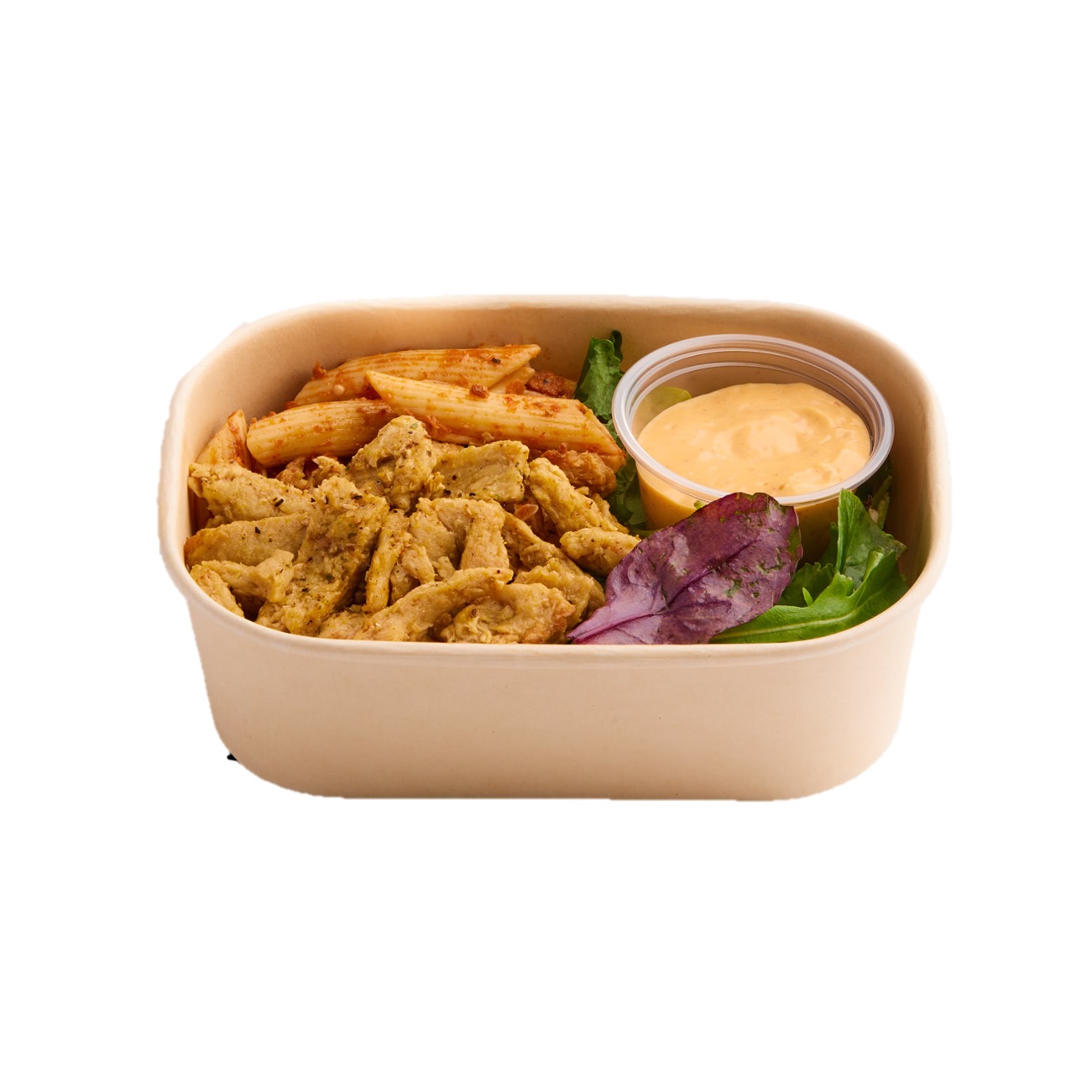 Vegansk Pasta & Kylling - Deli`s Kitchen 