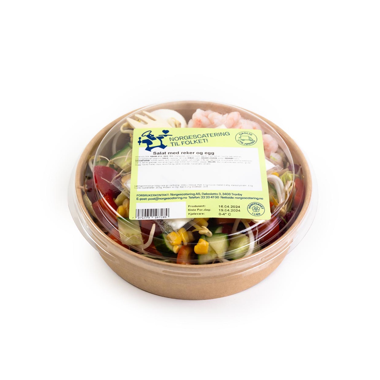 Salat med egg og reker Glutenfri - NorgesCatering