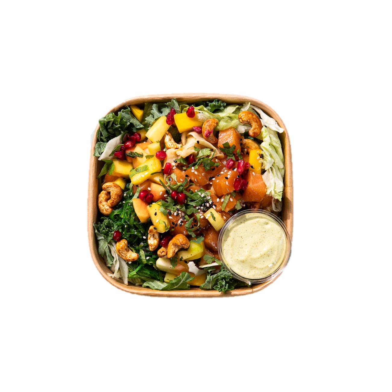Salat - Poke med Sesam og Soyamarinert Salmalaks - 450 gram - Lille Persille
