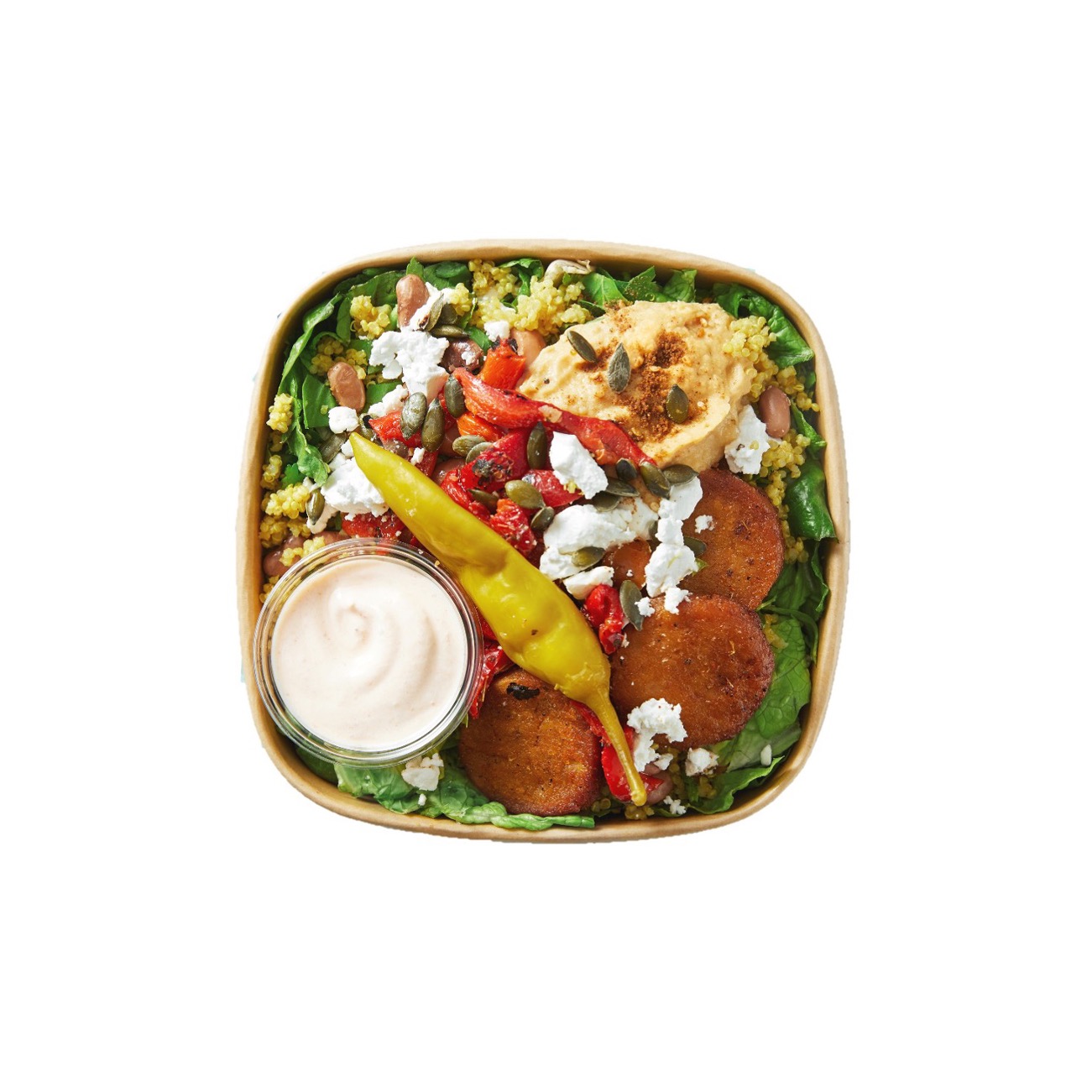 Salat - Falafler med Hummus og Feta - 450 gram - Lille Persille