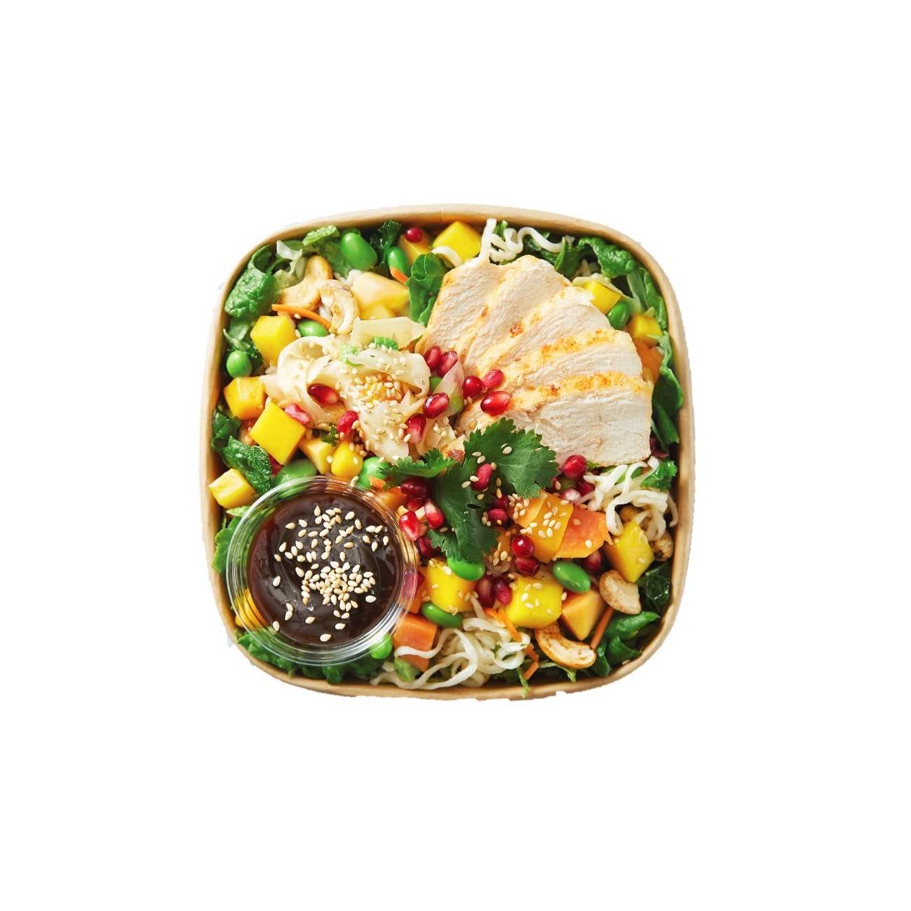 Salat - Asiatisk Nudel med Mango og Papaya - 450 gram - Lille Persille