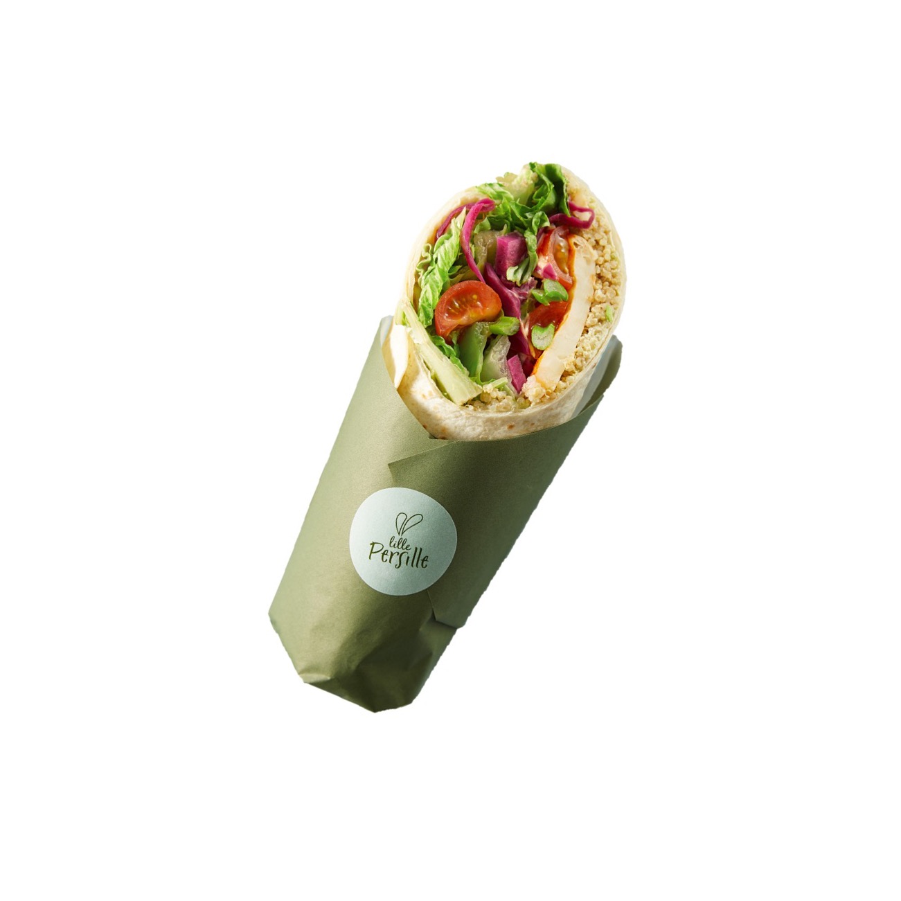 Wrap Halloumi, syltet rødkål og avocadokrem - Lille Persille