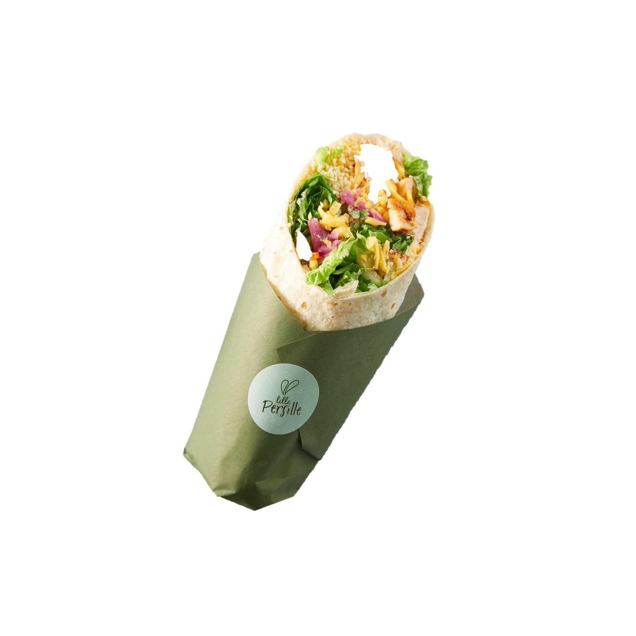Wrap Kylling, cheddar og grillet paprika - Lille Persille