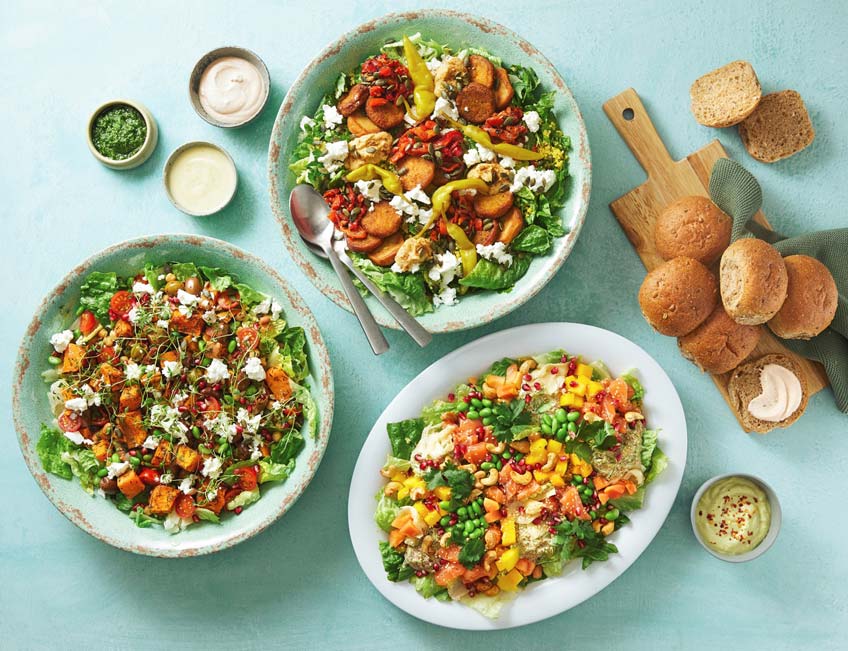 Salat Chipotle Kylling, Pimientos de Padron og Cheddar -  Buffet, 5-7 porsjoner - Lille Persille 