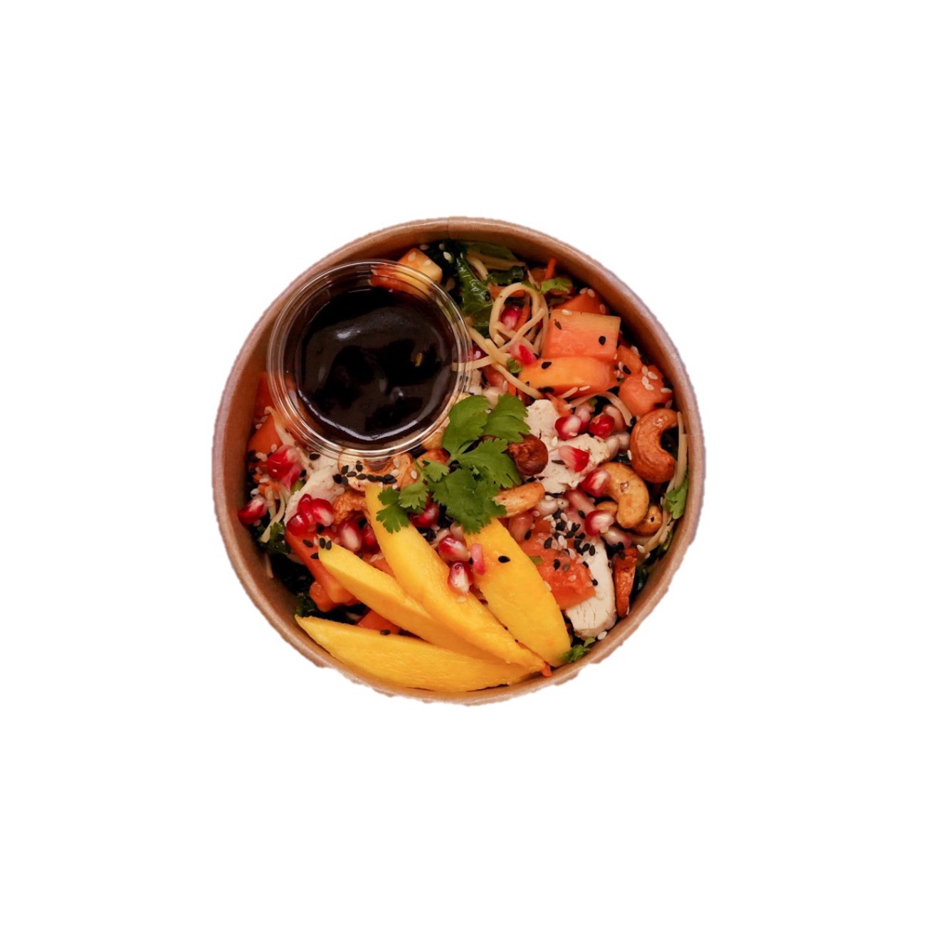 Mini salat - Asiatisk Nudel med Mango og Papaya - 300 gram - Lille Persille