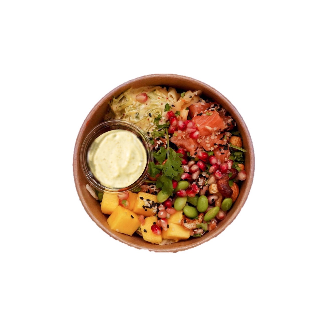 Mini salat - Poke med Sesam og Soyamarinert Salmalaks - 300 gram - Lille Persille
