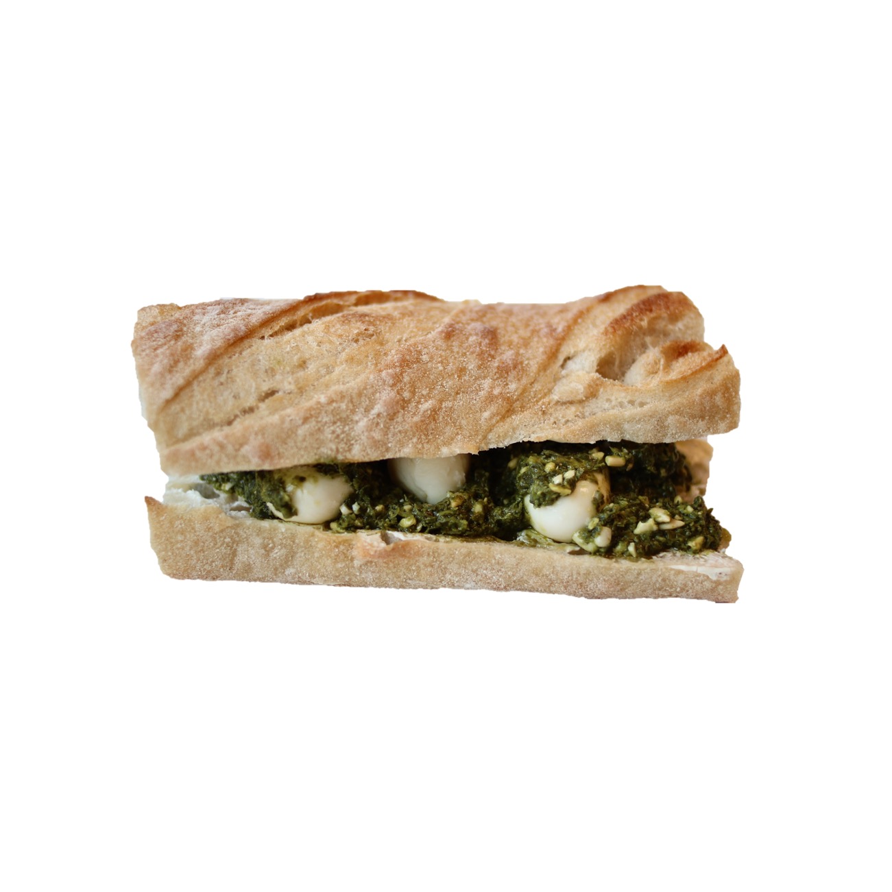 Panecrosta med mozzarella og pesto - Lille Persille