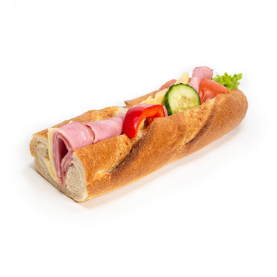 Baguette Ost og skinke (Fin) - NorgesCatering