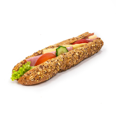 Baguette Ost og skinke (Grov)  - NorgesCatering