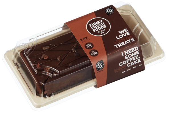 Raw Coffee Chocolate Cake 2PK - Funky Fresh Foods  (Økologisk, Vegansk, Glutenfritt, Melkefritt og Soyafritt)